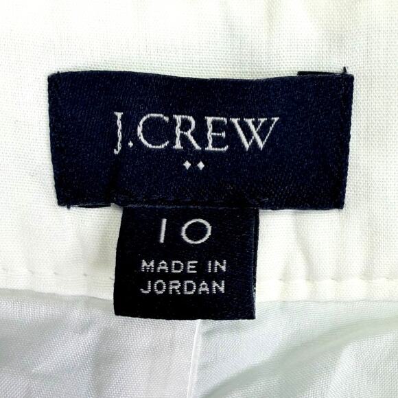 J.Crew Womens Tweed Pants Cropped Straight Leg Mint Green 10 Schoolboy Preppy - Picture 4 of 12